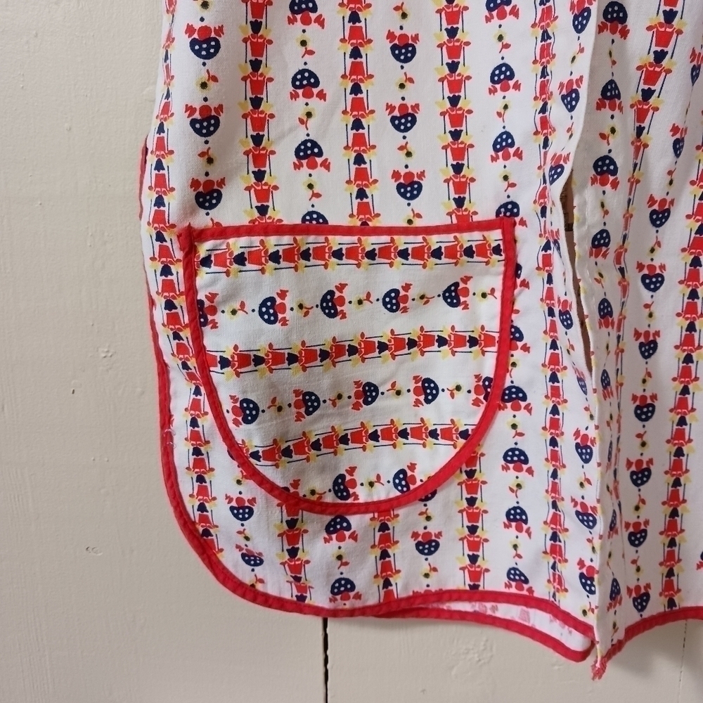 VINTAGE House Coat Smock Cobblers Apron - Picture 4 of 6